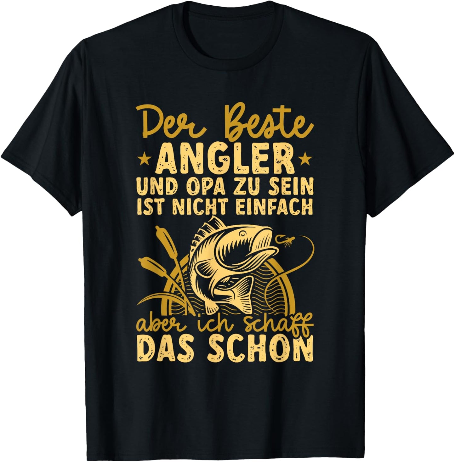 Fischer Beste Angler und Opa Angel , black T-Shirt - T-Shirt | Black