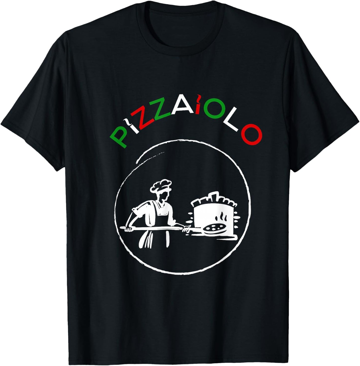 Pizzaiolo with pizzaiolo , Black, S T-Shirt - T-Shirt | Black