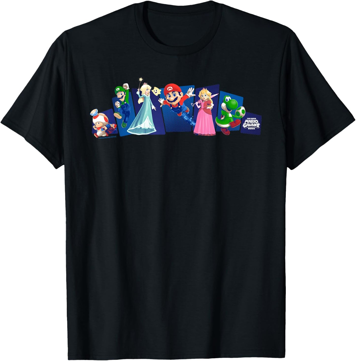 The Super Mario Galaxy Movie Heroes In Action T-Shirt - T-Shirt | Black