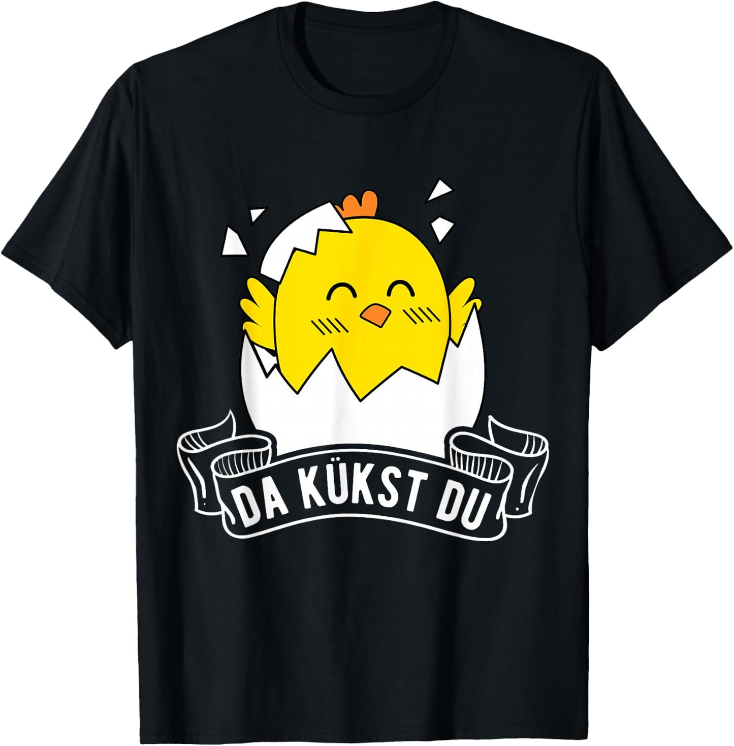 Da Kükst Du Küken Ostern Ostereier Kinder Huhn Geschenk T-Shirt - T-Shirt | Black