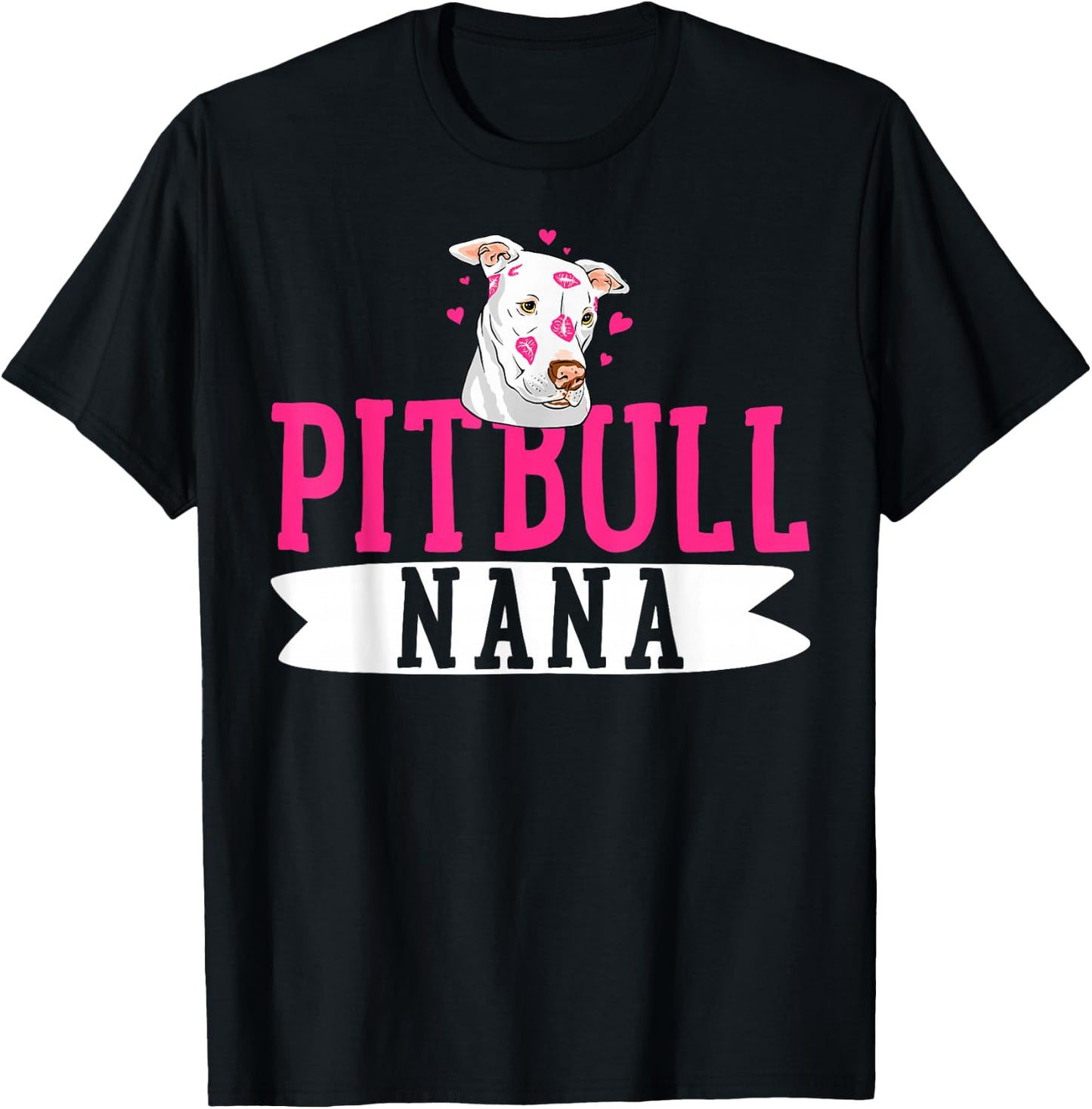 Pitbull Nana Pit Bull Terrier Dog Pibble Owner Mother's Day T-Shirt - T-Shirt | Black