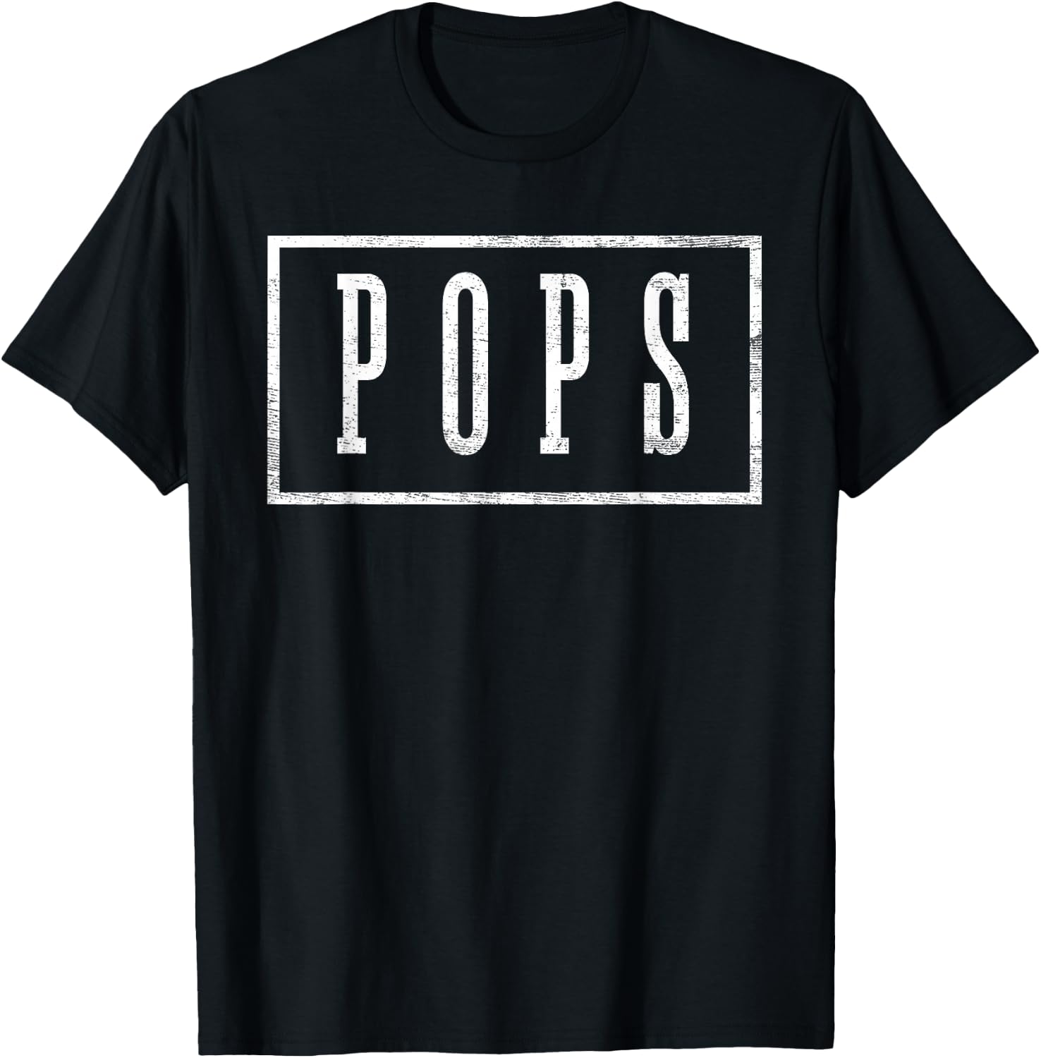 Pops - Sleek Framed Design Father's Day Pops T-Shirt - T-Shirt | Black