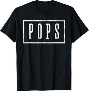 Pops - Sleek Framed Design Father's Day Pops T-Shirt - T-Shirt | Black