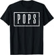 Pops - Sleek Framed Design Father's Day Pops T-Shirt - T-Shirt | Black