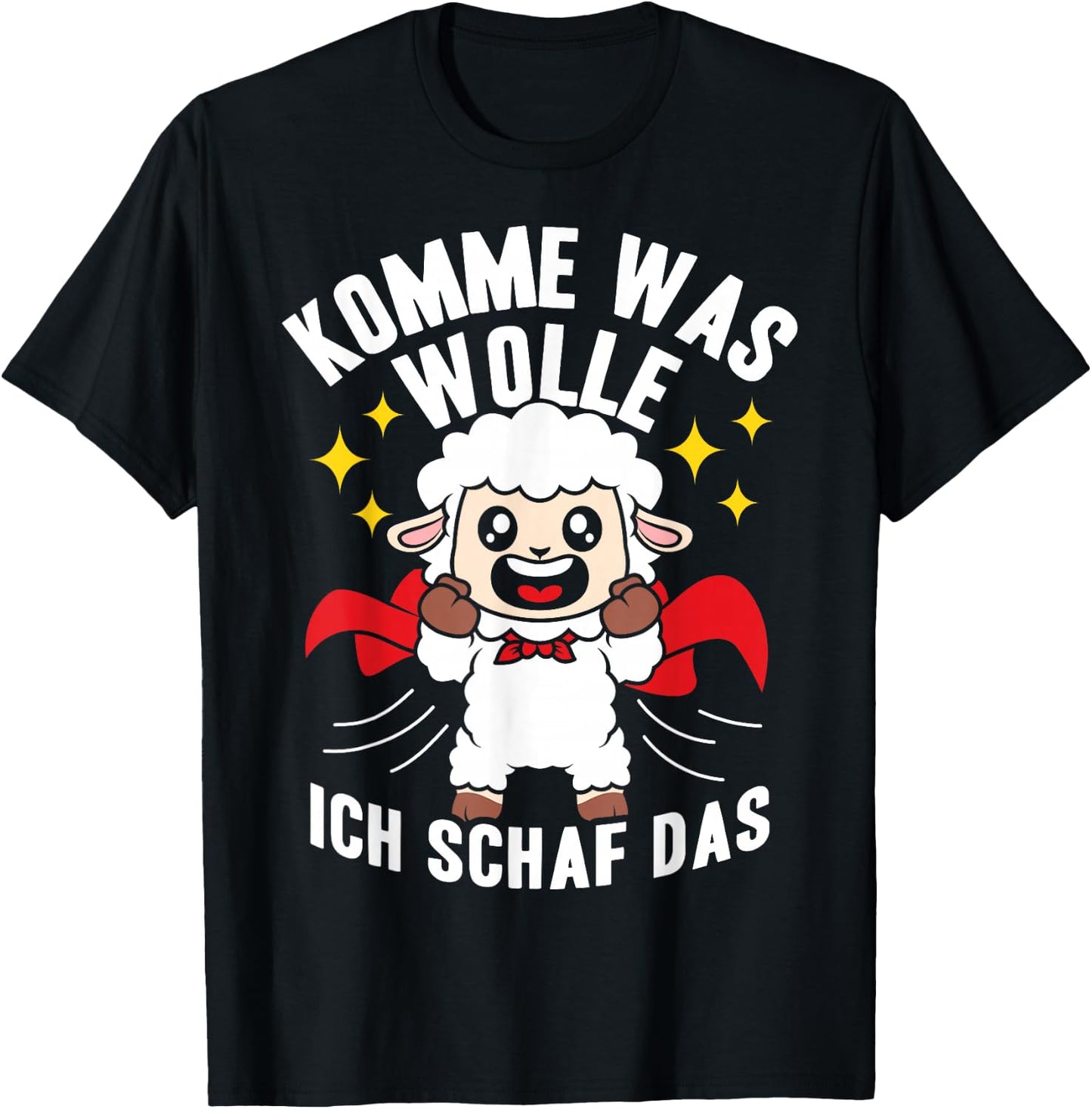 KOMME WAS WOLLE ICH Schaf DAS Funny saying sheep T-Shirt - T-Shirt | Black