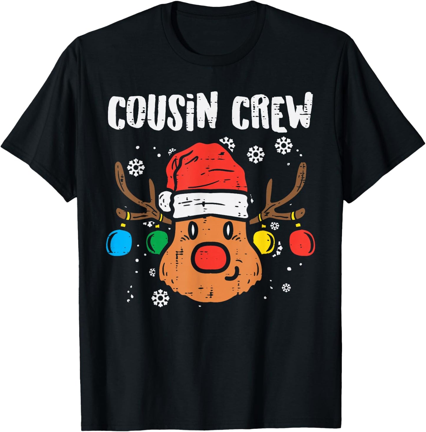 Cousin Crew Xmas PJs Matching Christmas Pajamas For Family T-Shirt - T-Shirt | Black