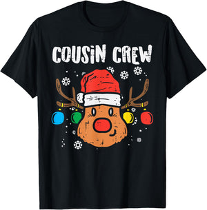 Cousin Crew Xmas PJs Matching Christmas Pajamas For Family T-Shirt - T-Shirt | Black