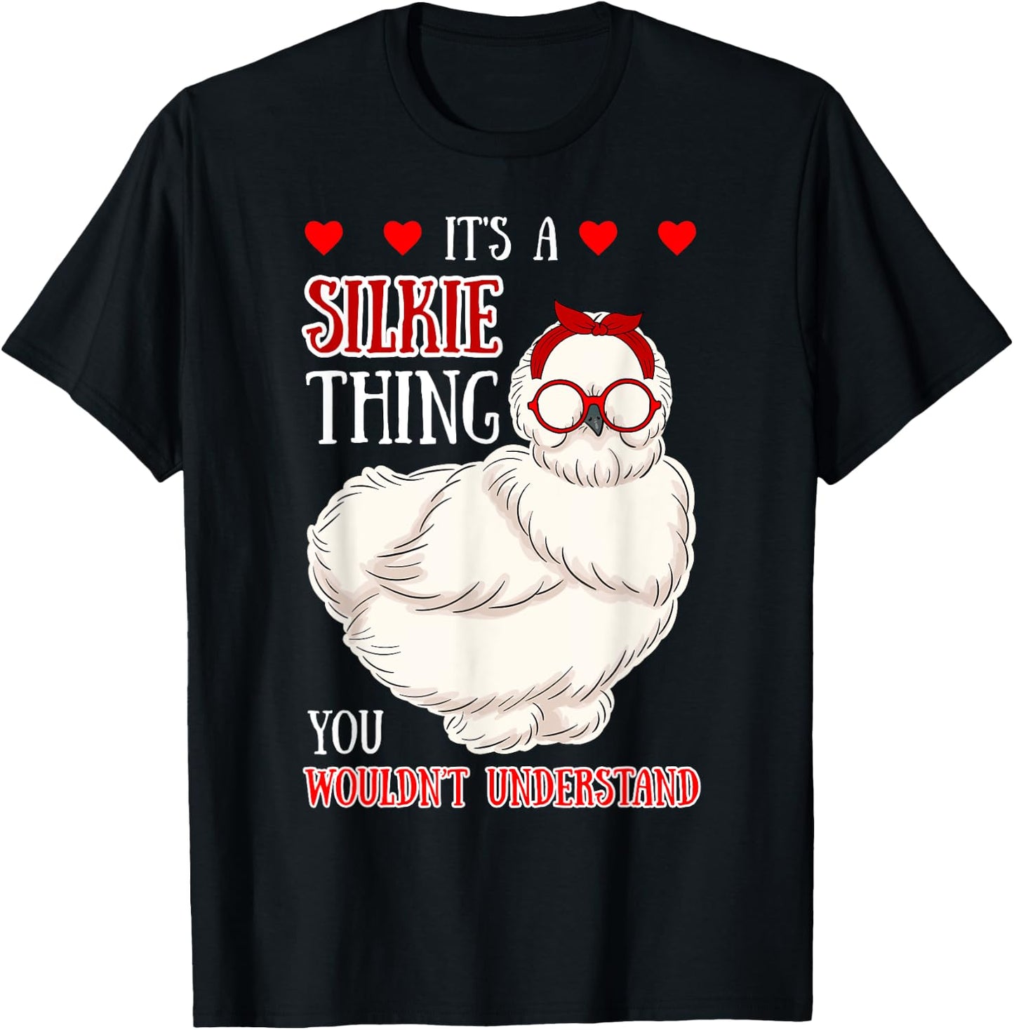 Silkie Chicken Breeder Bantam Silky Headband Poultry Farmer T-Shirt - T-Shirt | Black