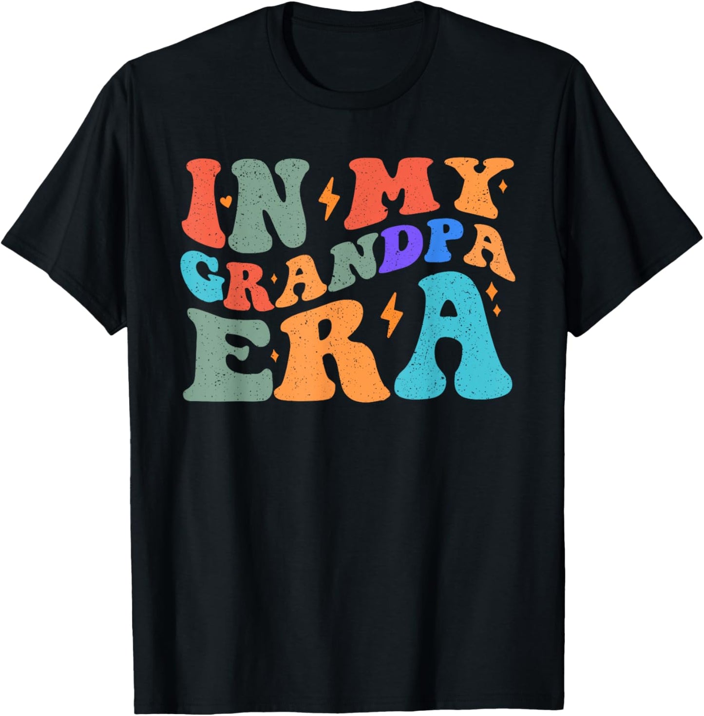 Groovy In My Grandpa Era Father's Day T-Shirt - T-Shirt | Black