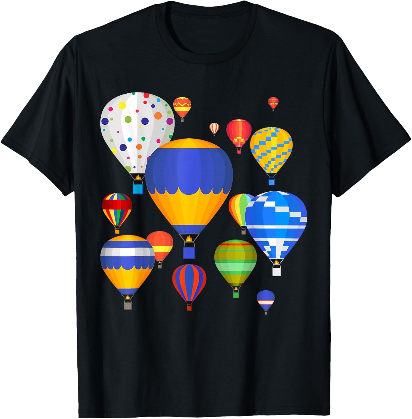 Funny Hot Air Balloon Festival Balloonist Fly Ballooning T-Shirt - T-Shirt | Black