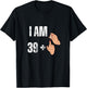 Women's I Am 39 Plus 1 - Funny Finger Polished Nail 40th Birthday , Black, Female X-Small T-Shirt - T-Shirt | Black