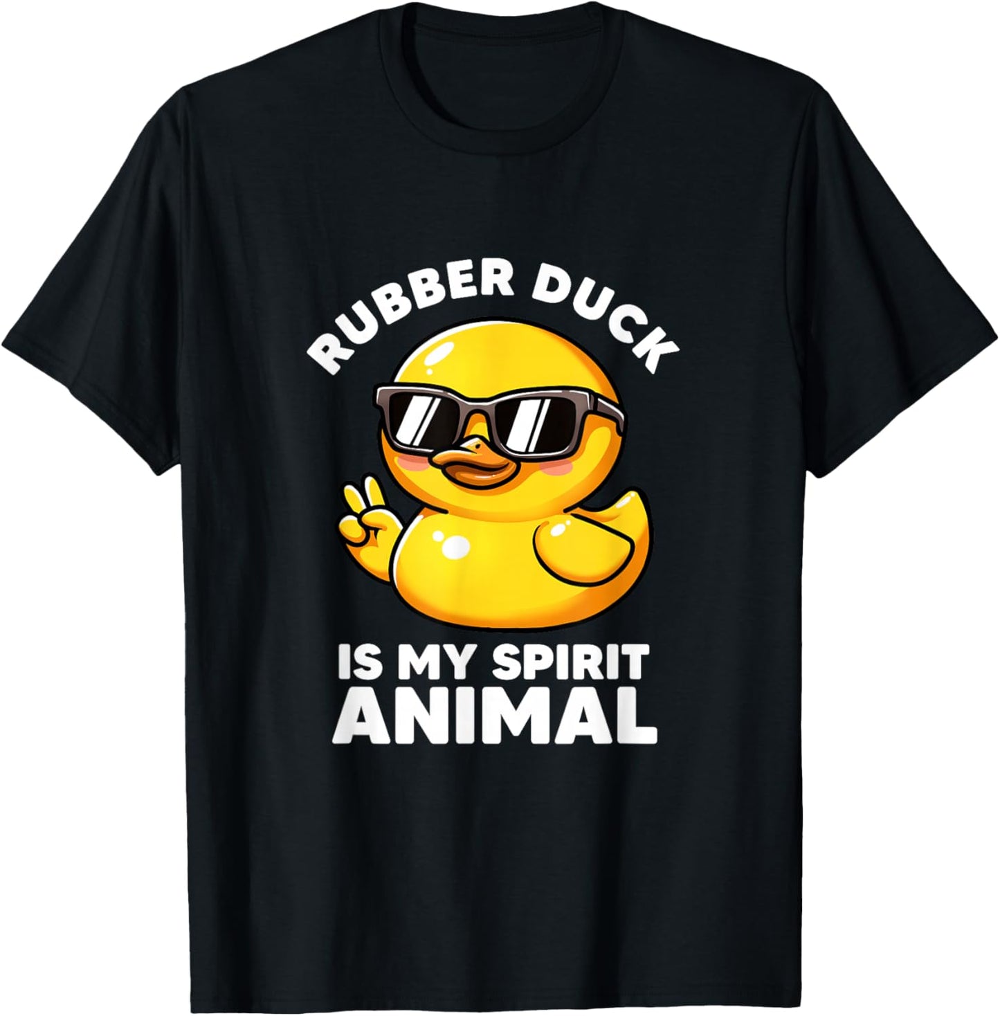 Rubber Duck Is My Spirit Animal I Love Duck Lover Funny Duck T-Shirt - T-Shirt | Black