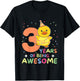 Duck For 3rd Birthday For Children Three Years Old T-Shirt - T-Shirt | Black