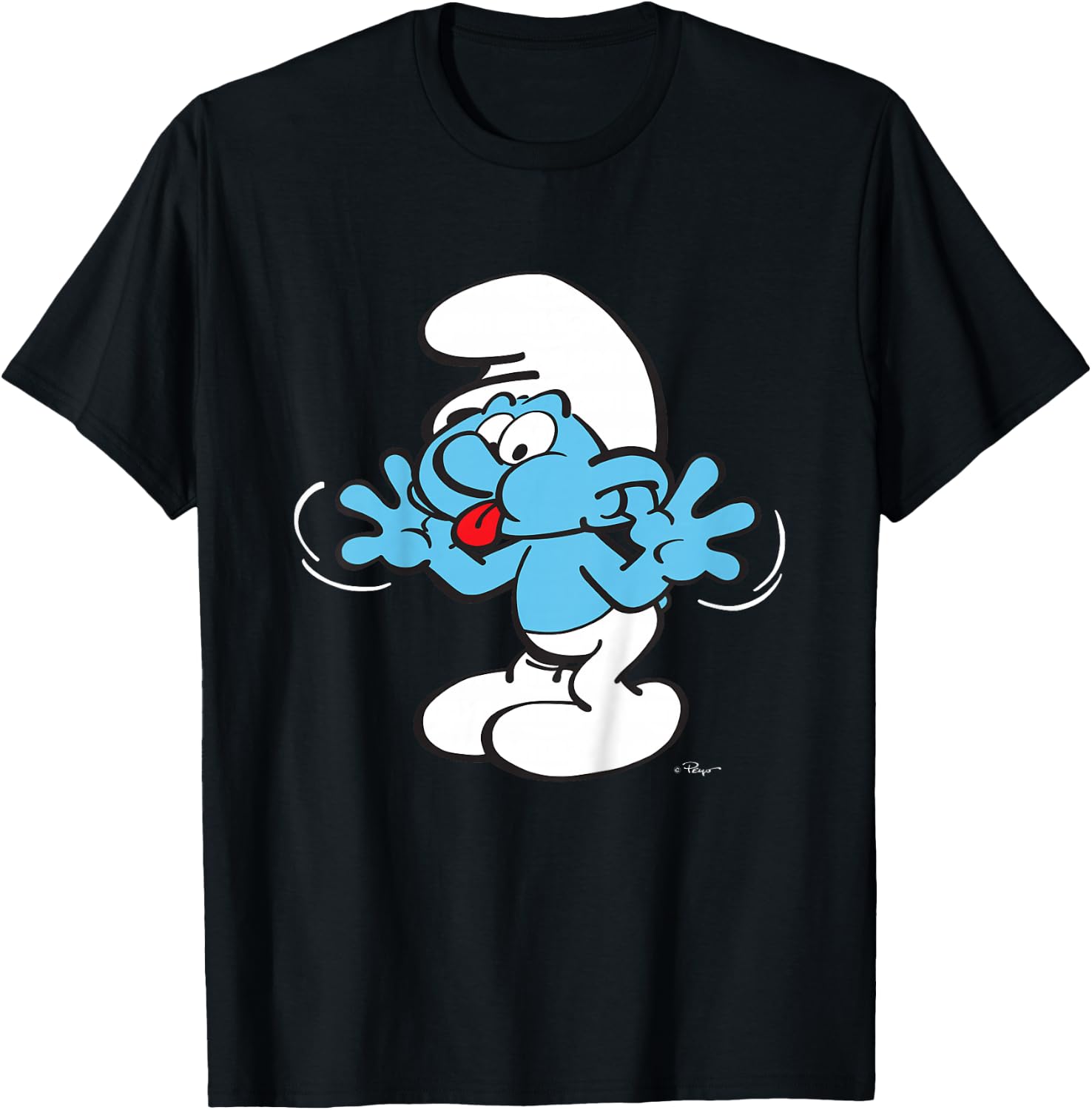 Kids The Smurfs Blowing Raspberries Kids , Black, 2 T-Shirt - T-Shirt | Black