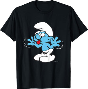 Kids The Smurfs Blowing Raspberries Kids , Black, 2 T-Shirt - T-Shirt | Black