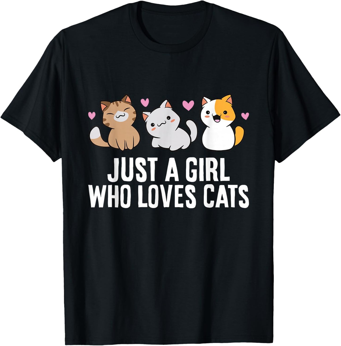 Nur EIN Mädchen das Katzen liebt T-Shirt - T-Shirt | Black