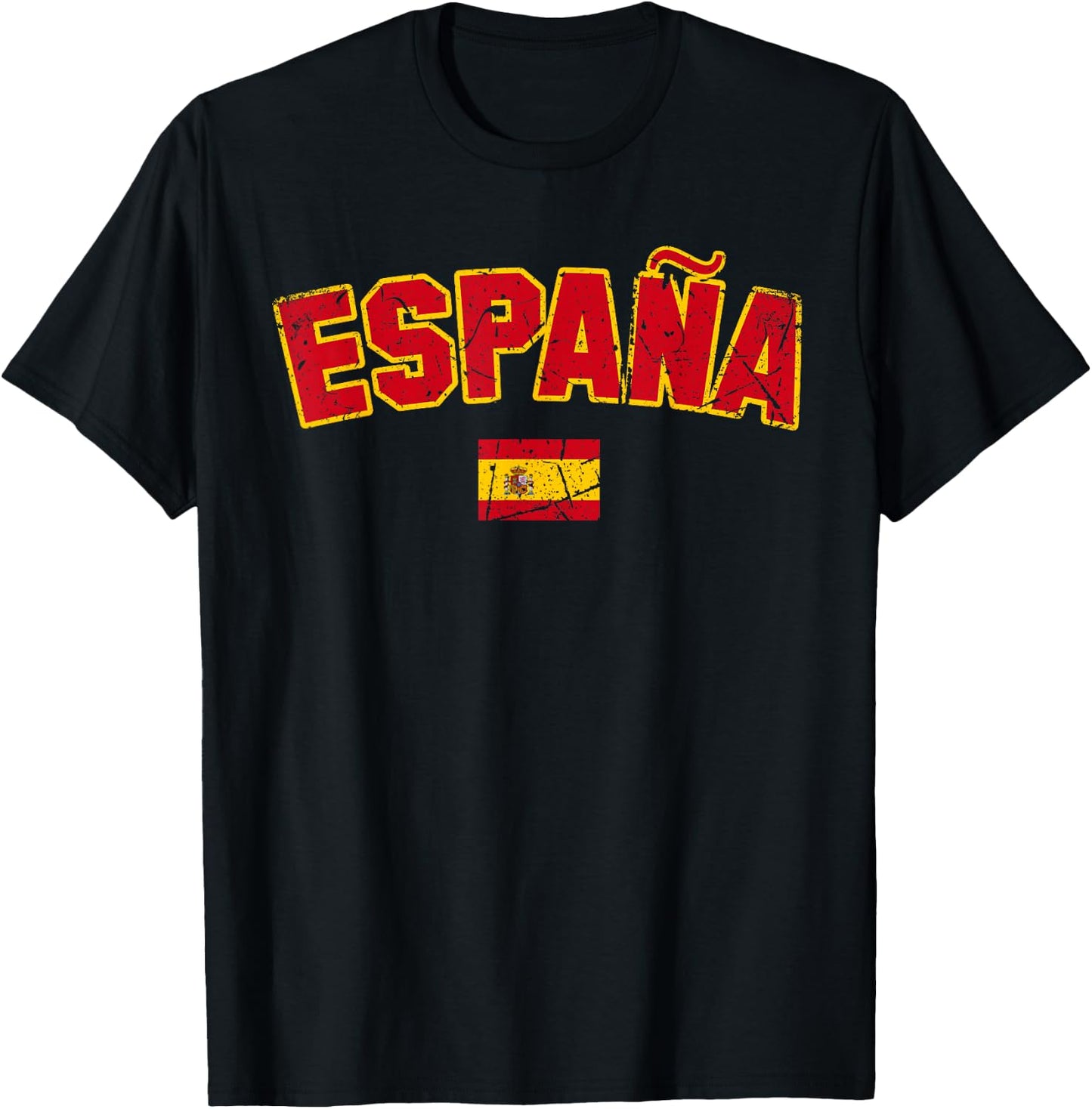 ESPAÑA SPAÑA Flag | Men Women Kids SPAIN , Black, S T-Shirt - T-Shirt | Black