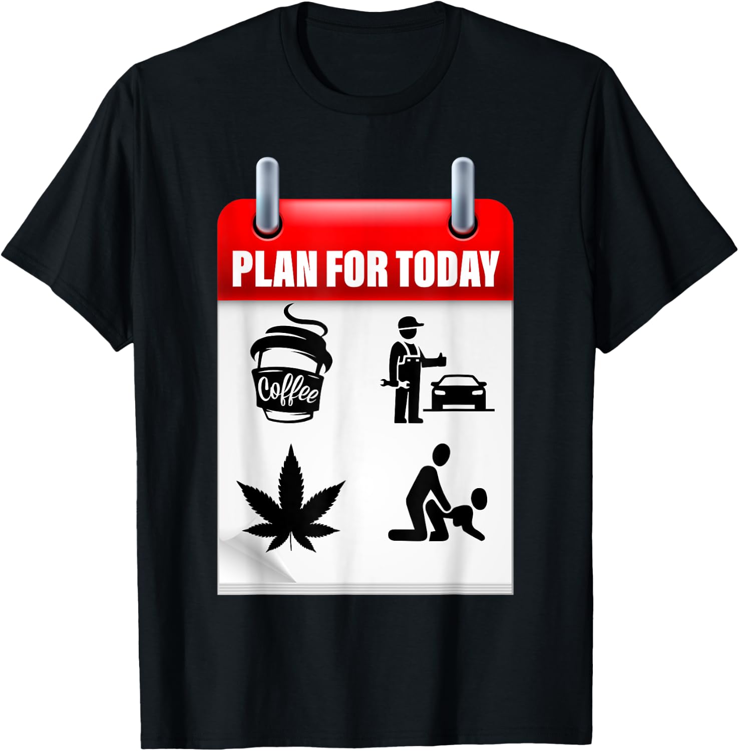 MECHANIC PLAN TODAY and MECHANIC PLAN FOR TODAY T-Shirt - T-Shirt | Black