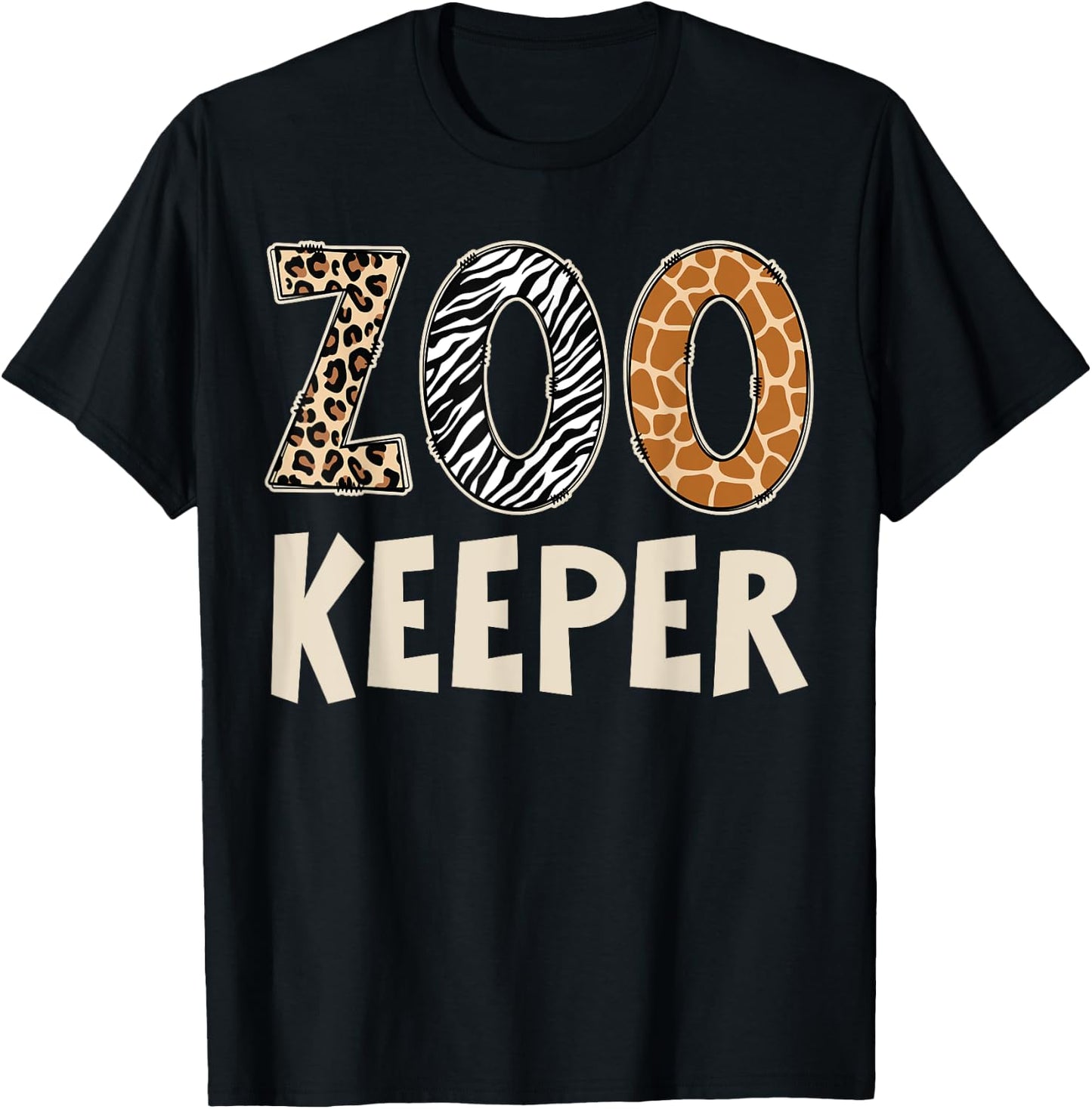 Zookeeper Zoo Keeper Costume Adult Animals Wildlife Safari T-Shirt - T-Shirt | Black