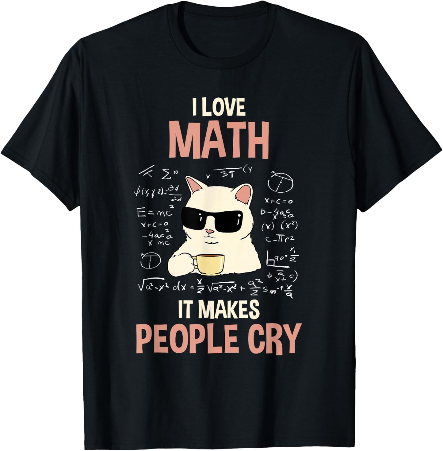 with German Text "Ich liebe Mathe es bringt Leute zum Weinen Lehr" [German Language], black T-Shirt - T-Shirt | Black