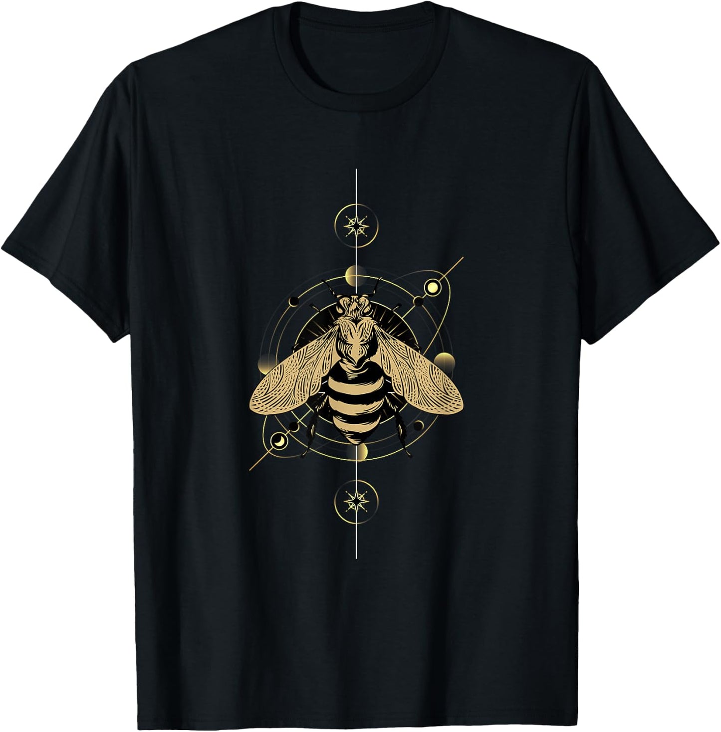 Beekeeper - Honeycomb Honey Bee Compass Beekeeping T-Shirt - T-Shirt | Black