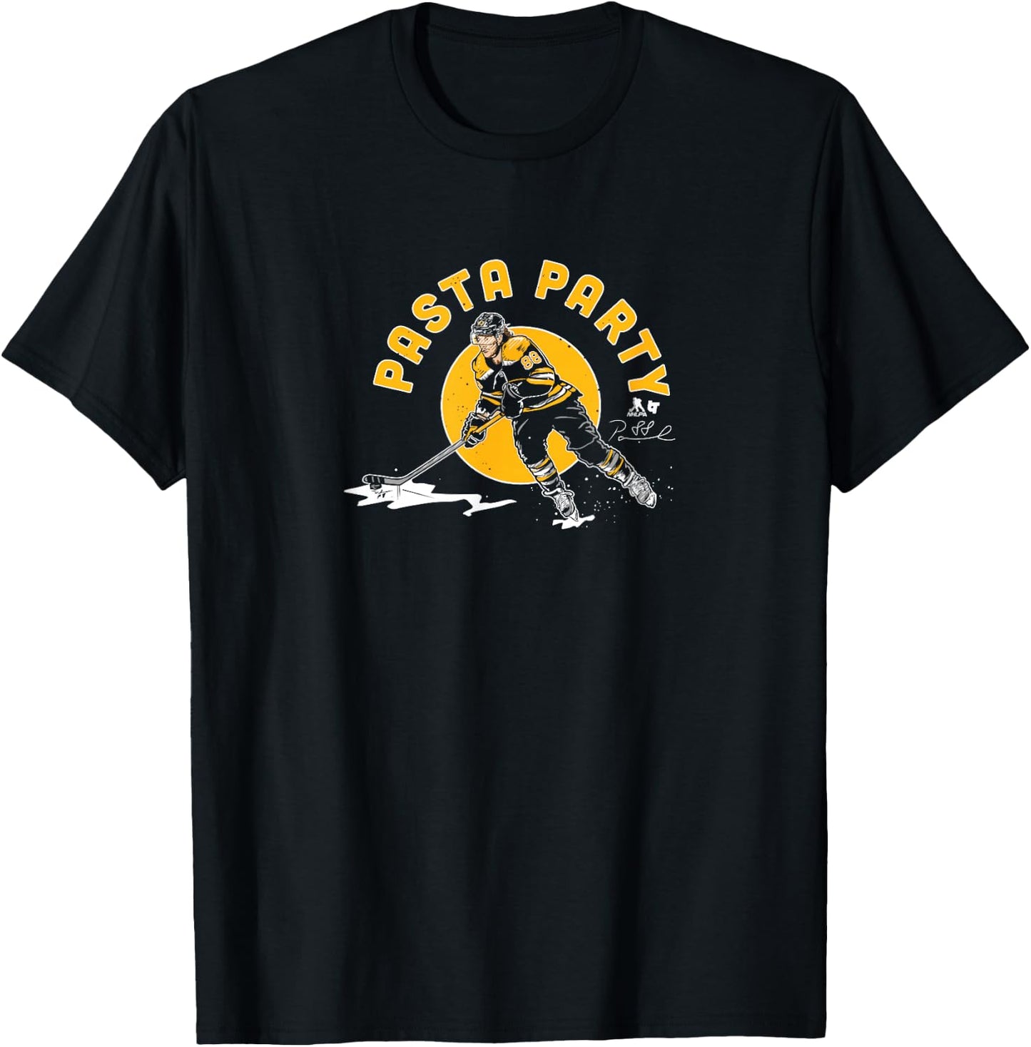 Pasta Party - David Pastrnak - Boston Hockey T-Shirt - T-Shirt | Black