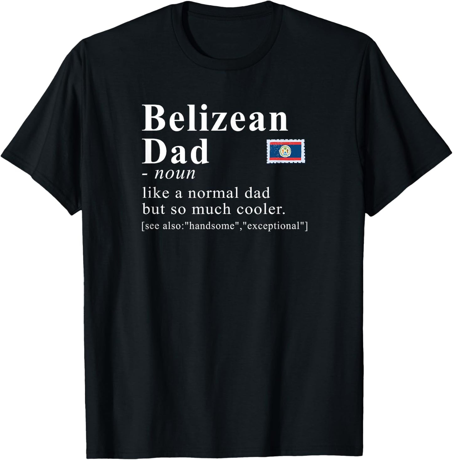 Belizean Dad Definition Cooler Father T-Shirt - T-Shirt | Black