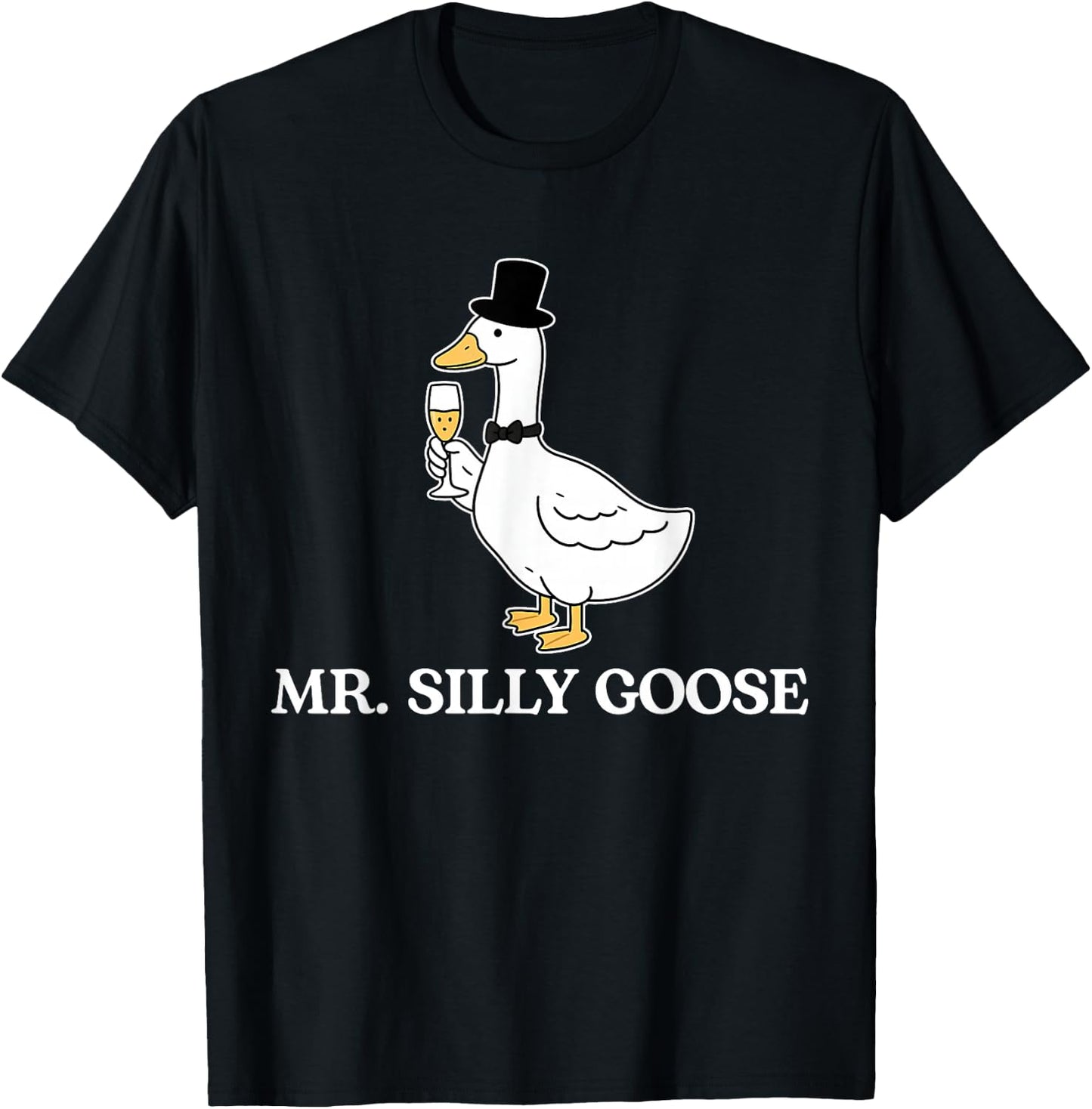 Mr. Silly Groom Goose Couple Matching Wedding Funny Men T-Shirt - T-Shirt | Black