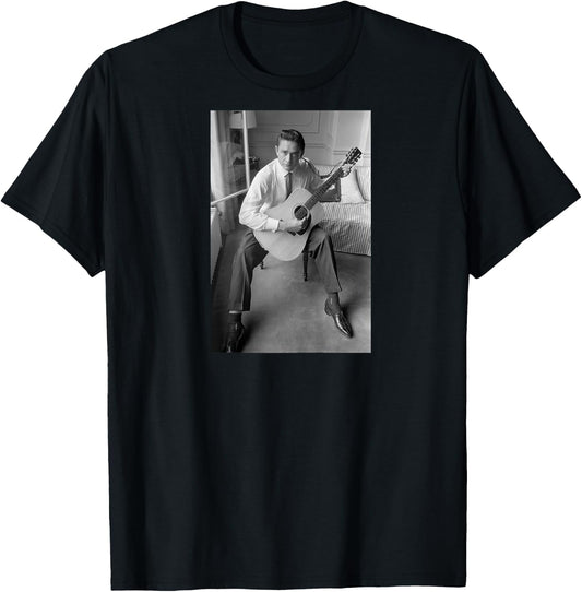 Singer Johnny Cash I Walk The Line Ring of Fire 1959 Raglan Baseball T-Shirt - T-Shirt | Black