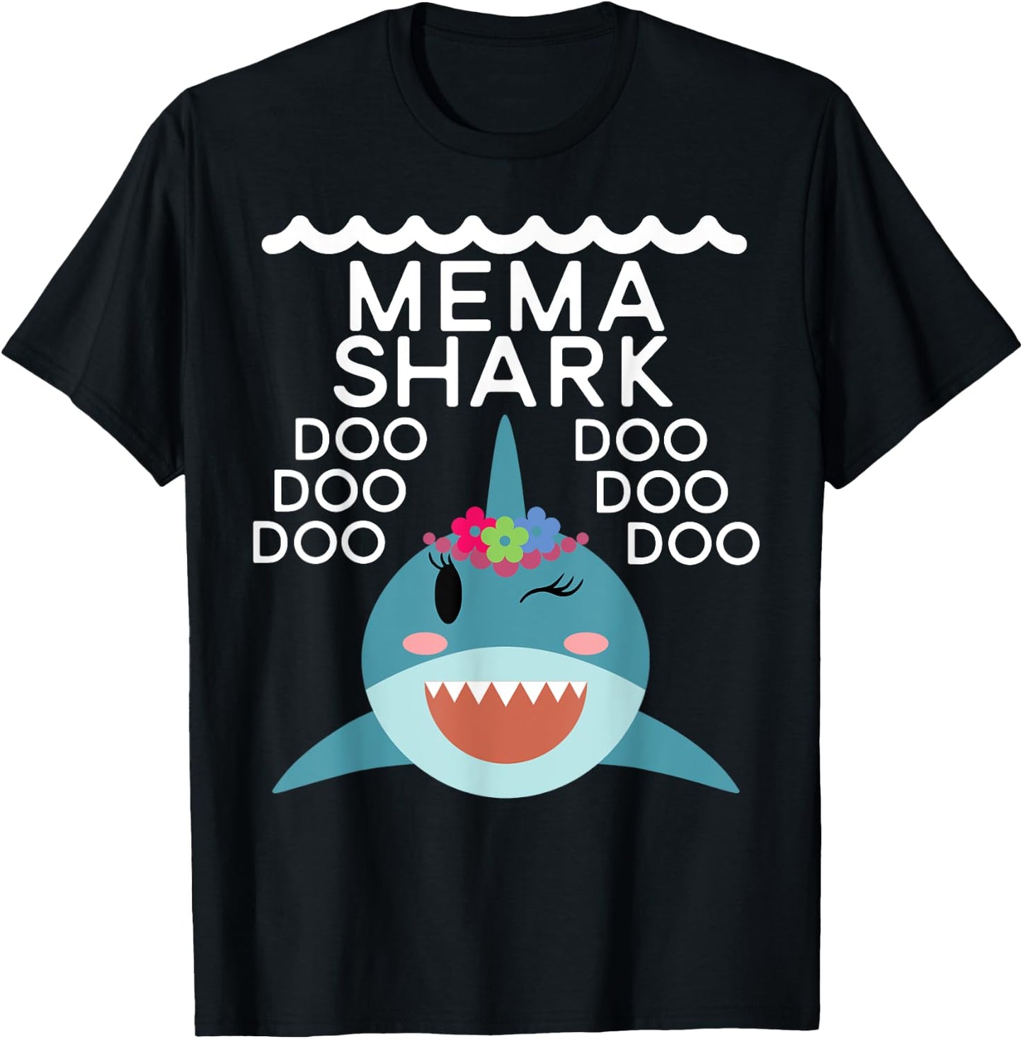 Mema Shark shirt Matching Family Shirts Shark Family T-Shirt - T-Shirt | Black