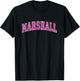 Marshall Minnesota MN Vintage Sports Design Pink Design T-Shirt - T-Shirt | Black