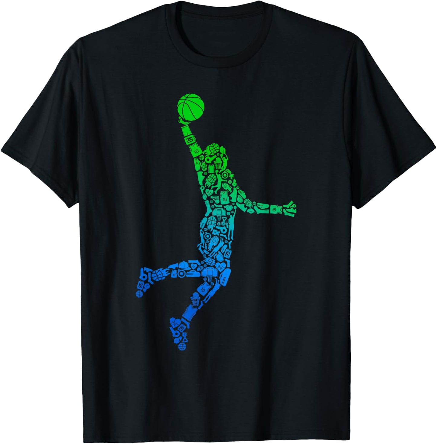 Basketballspieler Basketballer Kinder Basketball Jungen T-Shirt - T-Shirt | Black