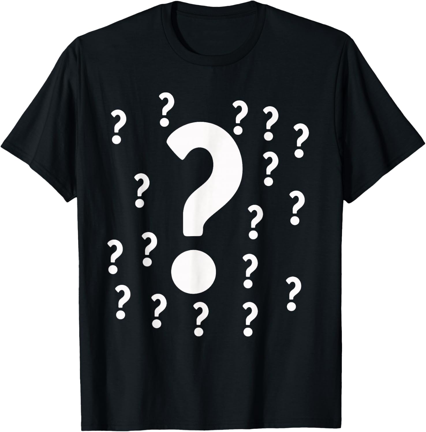Question Marks Punctuation, Multiple T-Shirt - T-Shirt | Black