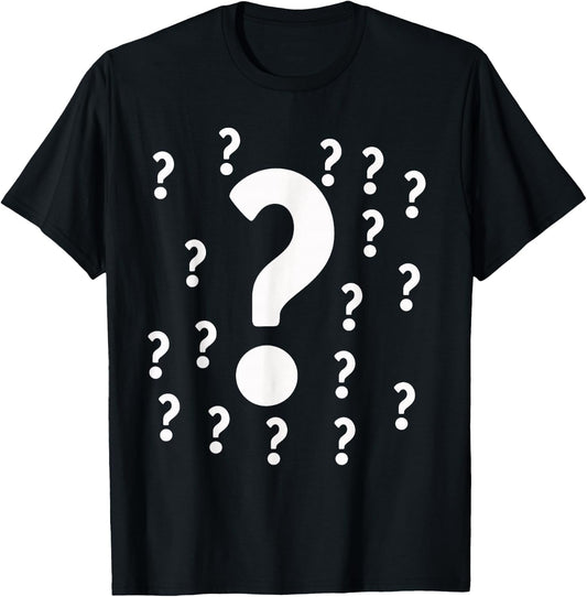 Question Marks Punctuation, Multiple T-Shirt - T-Shirt | Black