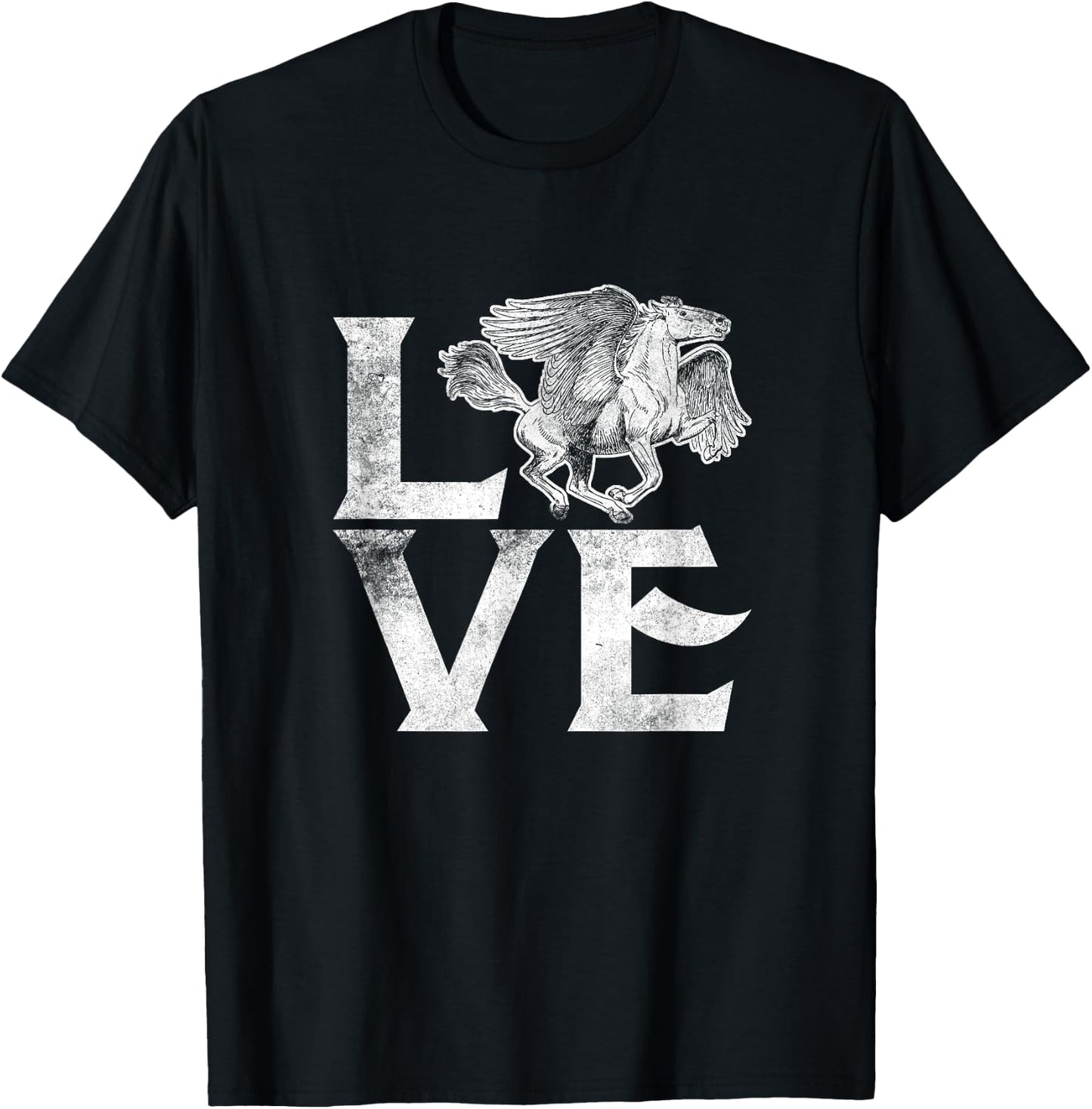 Pegasus T Shirt Flying Horse Gifts T-Shirt - T-Shirt | Black