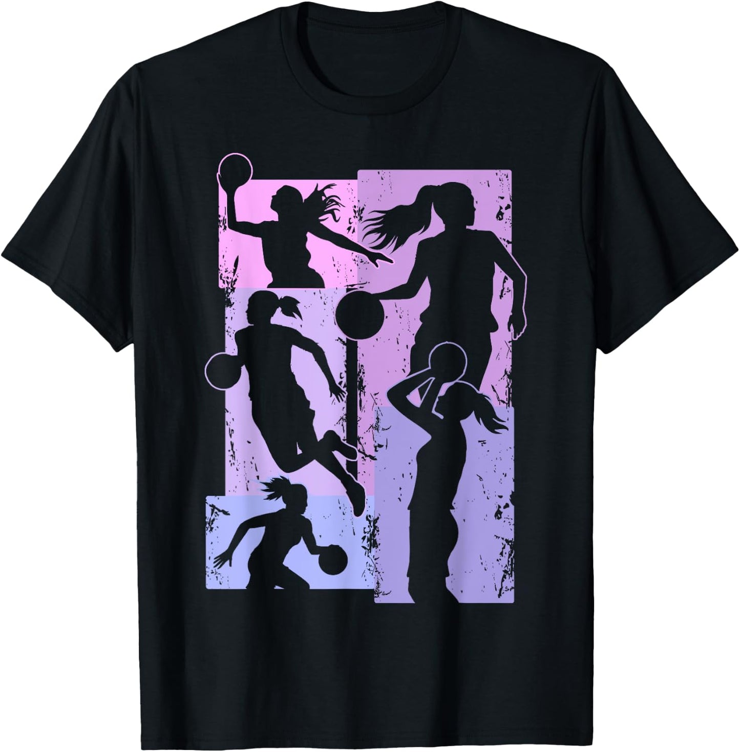 Basketball Basketball Girl Woman , Black, S T-Shirt - T-Shirt | Black