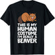 This Is My Human Costume I'm Really A Beaver T-Shirt - T-Shirt | Black