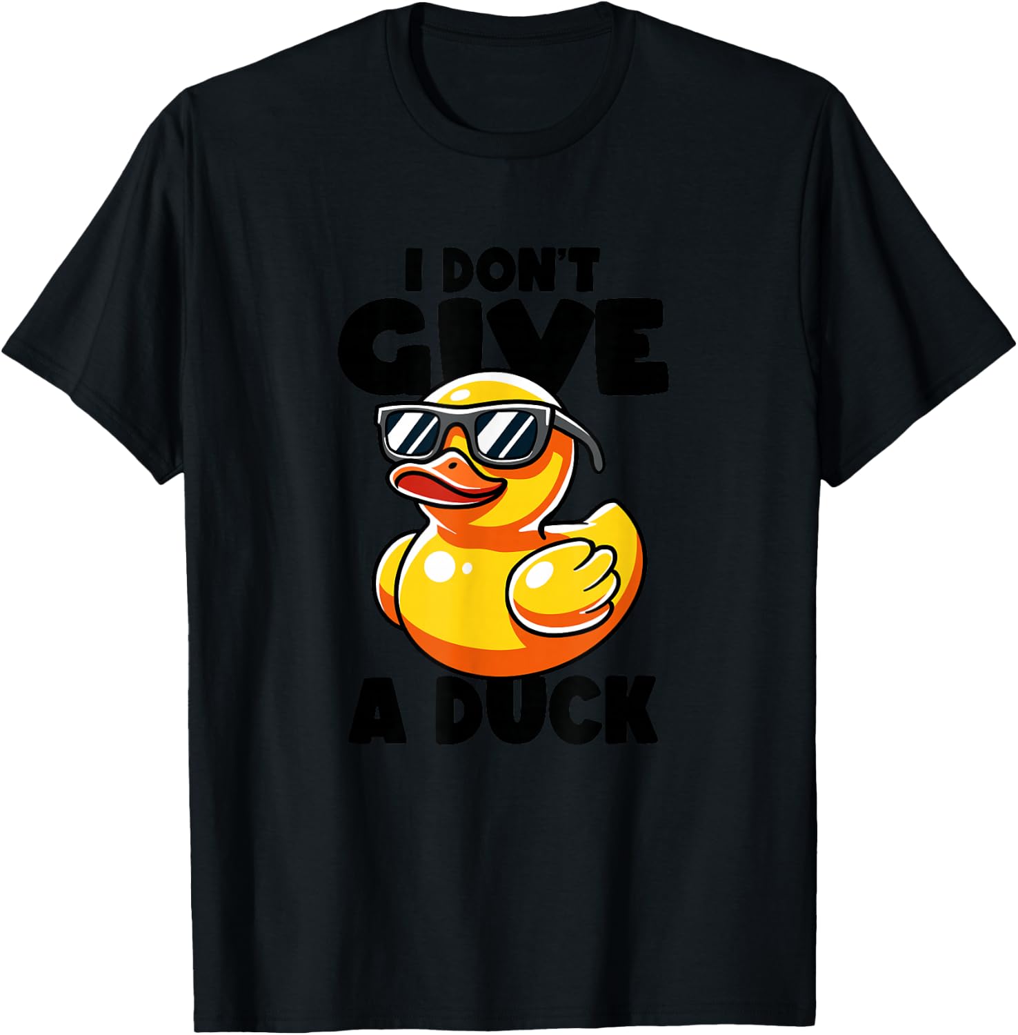 I Don't Give A Duck Lover Funny Duck Owner Rude I Love Duck T-Shirt - T-Shirt | Black