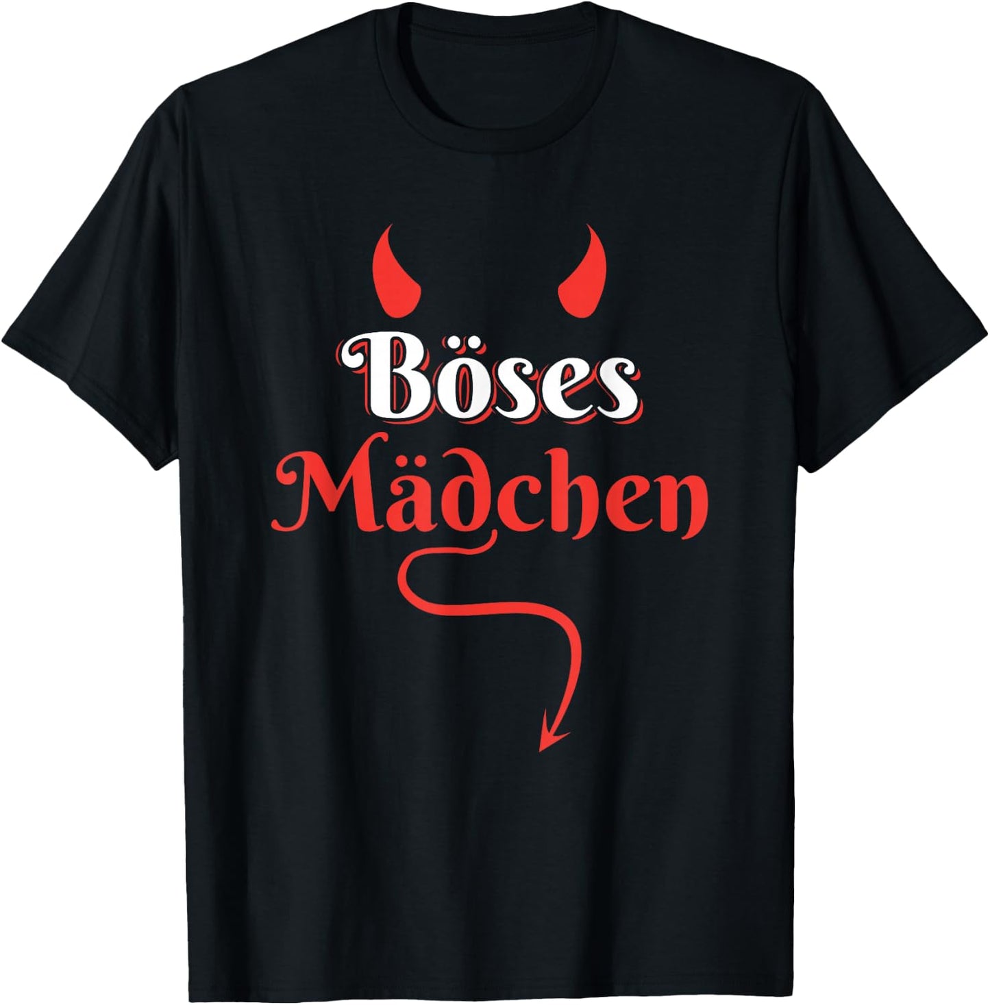 Gothic Sarkasmus Unartig Teufelchen Böses Mädchen T-Shirt - T-Shirt | Black