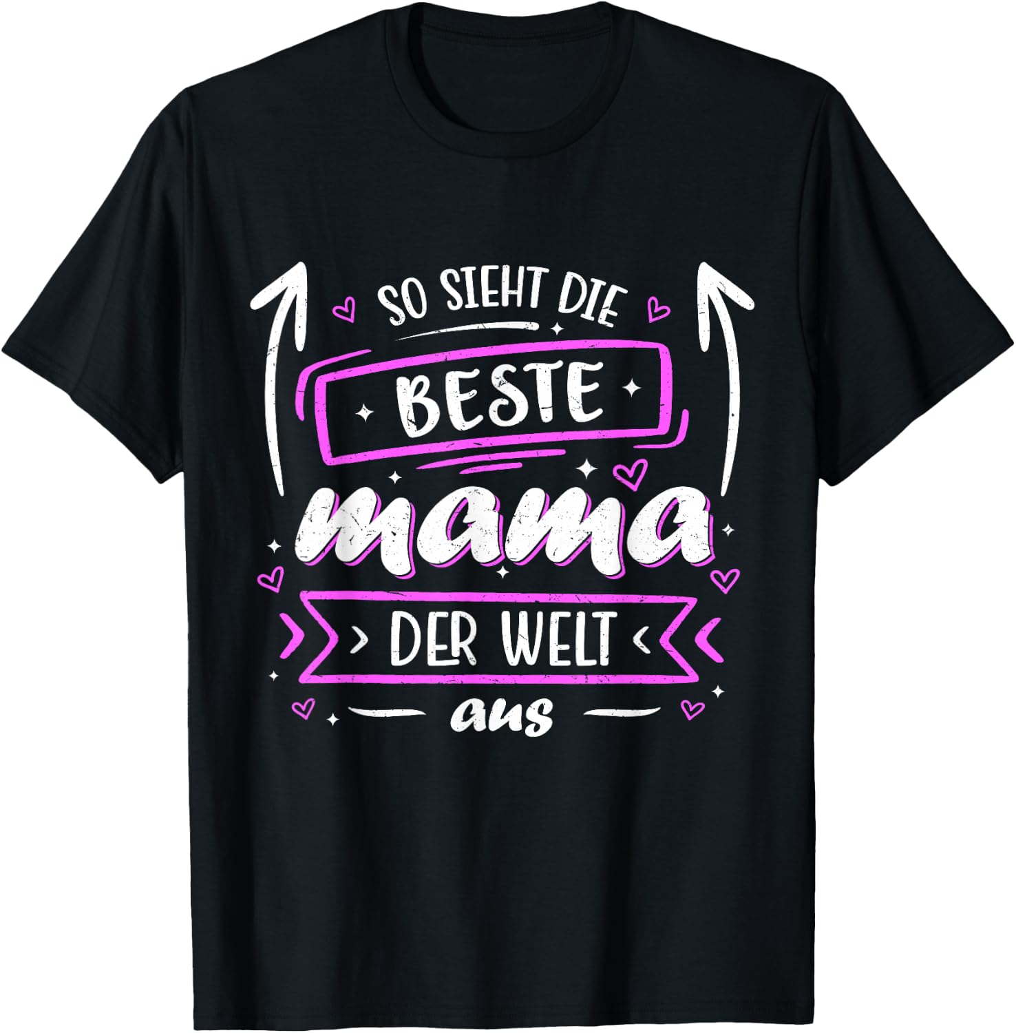 Super Mama Beste Mama Der Welt Mutter Muttertag T-Shirt - T-Shirt | Black