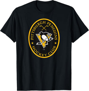 Pittsburgh Penguins Iconic Dark Heather Officially Licensed T-Shirt - T-Shirt | Black