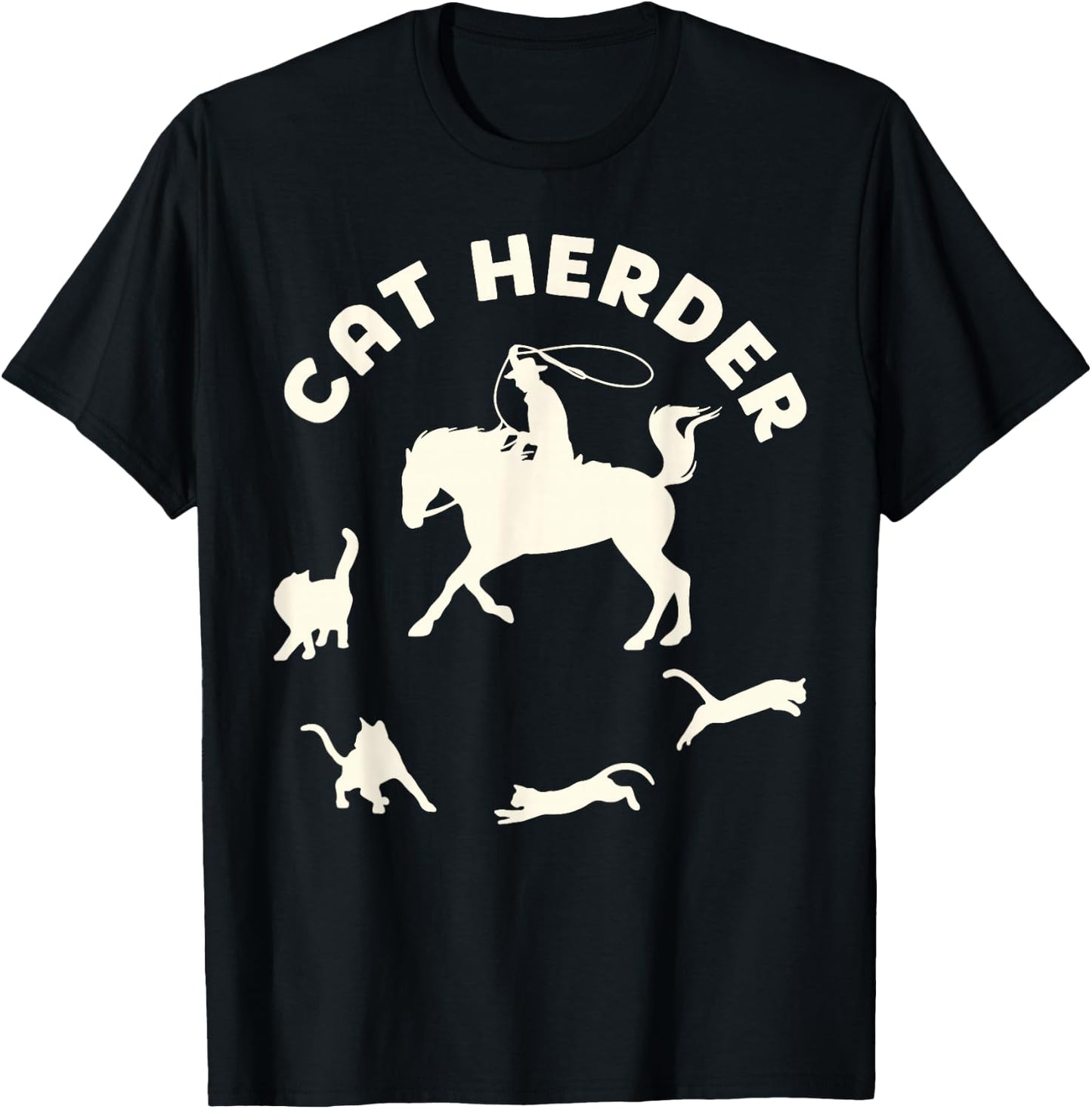 Cat Herder T-Shirt - T-Shirt | Black