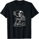 Funny Peace Skeleton Scooter Rider Scooter Stunt Boy T-Shirt - T-Shirt | Black
