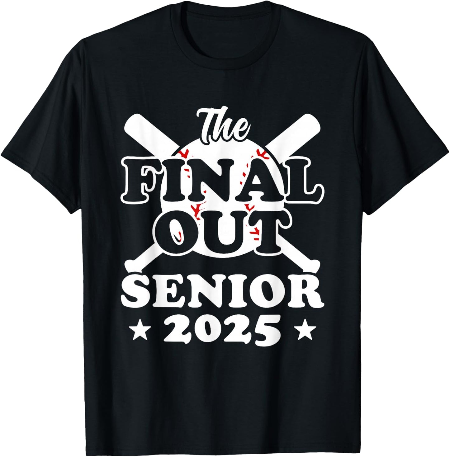 Senior 2025 Baseball Funny Senior Year Class of 2025 T-Shirt - T-Shirt | Black