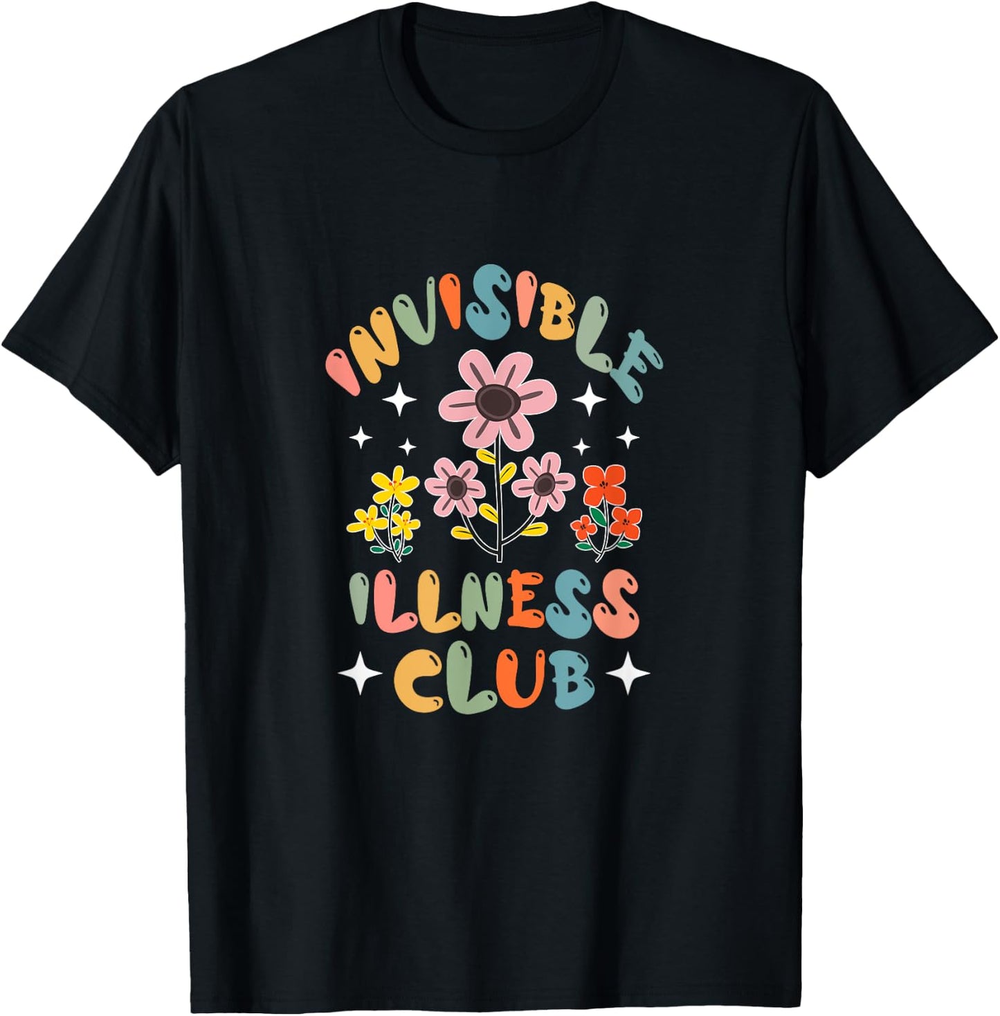 Invisible Illness Club Chronic Illness Awareness Spoonie T-Shirt - T-Shirt | Black