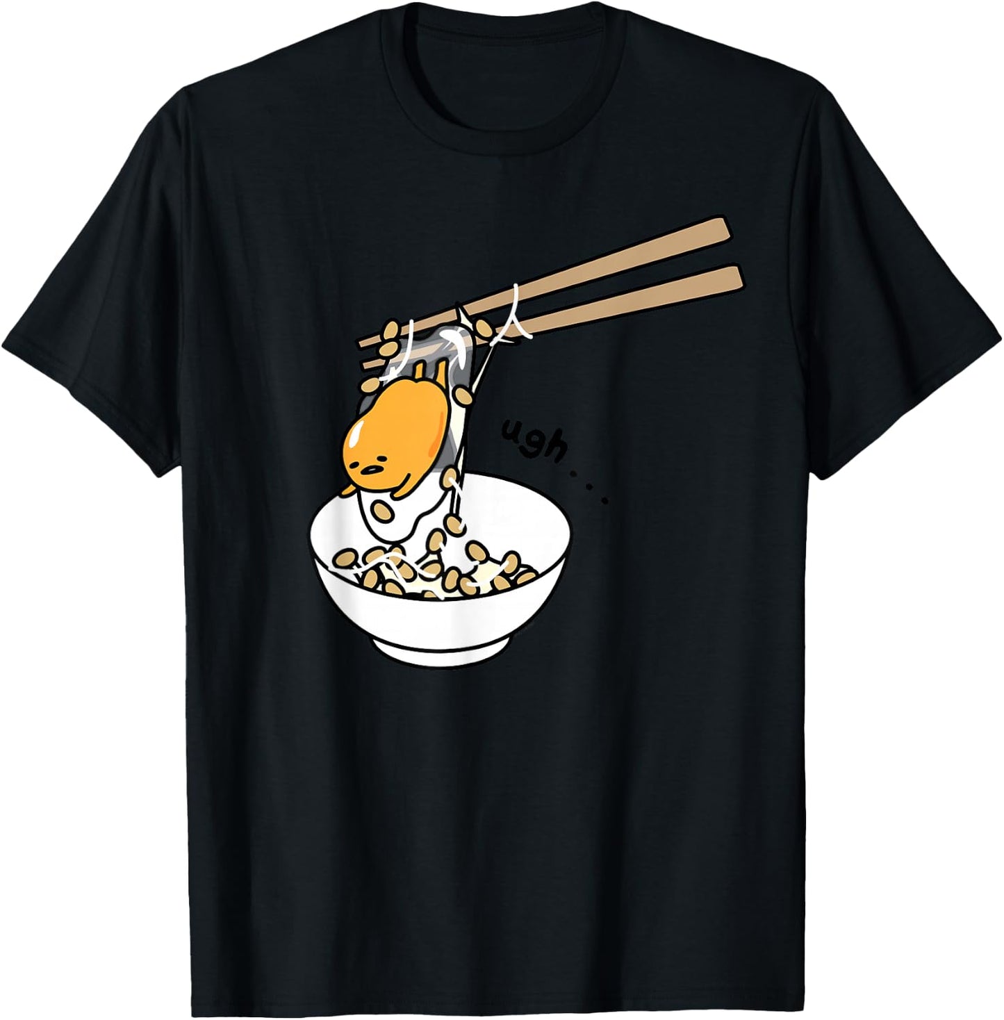 Gudetama Chopsticks Shirt T-Shirt - T-Shirt | Black