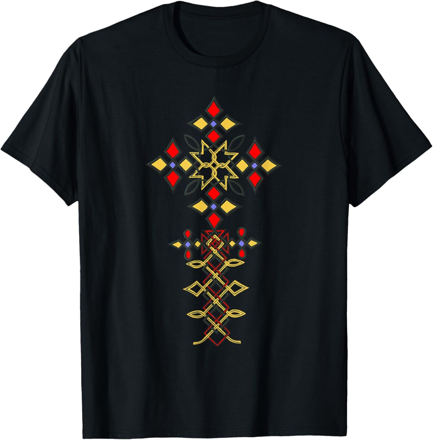 Ethiopian Cross 0001 T-Shirt - T-Shirt | Black