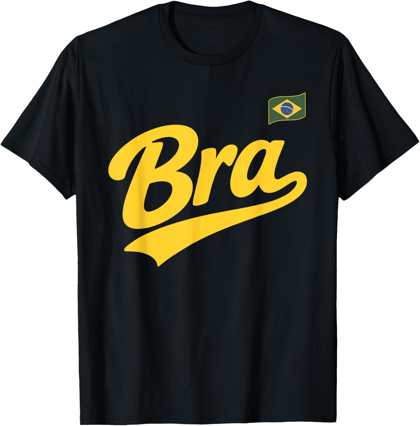 Brazil Vintage Script Fan T-Shirt - T-Shirt | Black