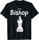 Chess Piece The Bishop Shirt Halloween Matching Costume T-Shirt - T-Shirt | Black
