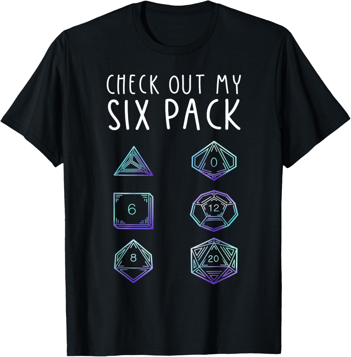 Funny Check Out My Six Pack RPG Gamer Gift T-Shirt - T-Shirt | Black